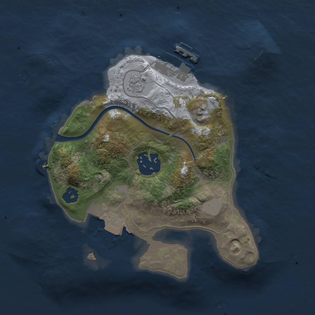 Rust Map: Procedural Map, Size: 2000, Seed: 117562343, 4 Monuments