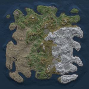 Thumbnail Rust Map: Procedural Map, Size: 4000, Seed: 349836, 19 Monuments