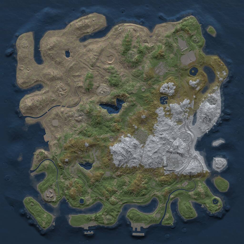 Rust Map: Procedural Map, Size: 4250, Seed: 1580787392, 15 Monuments