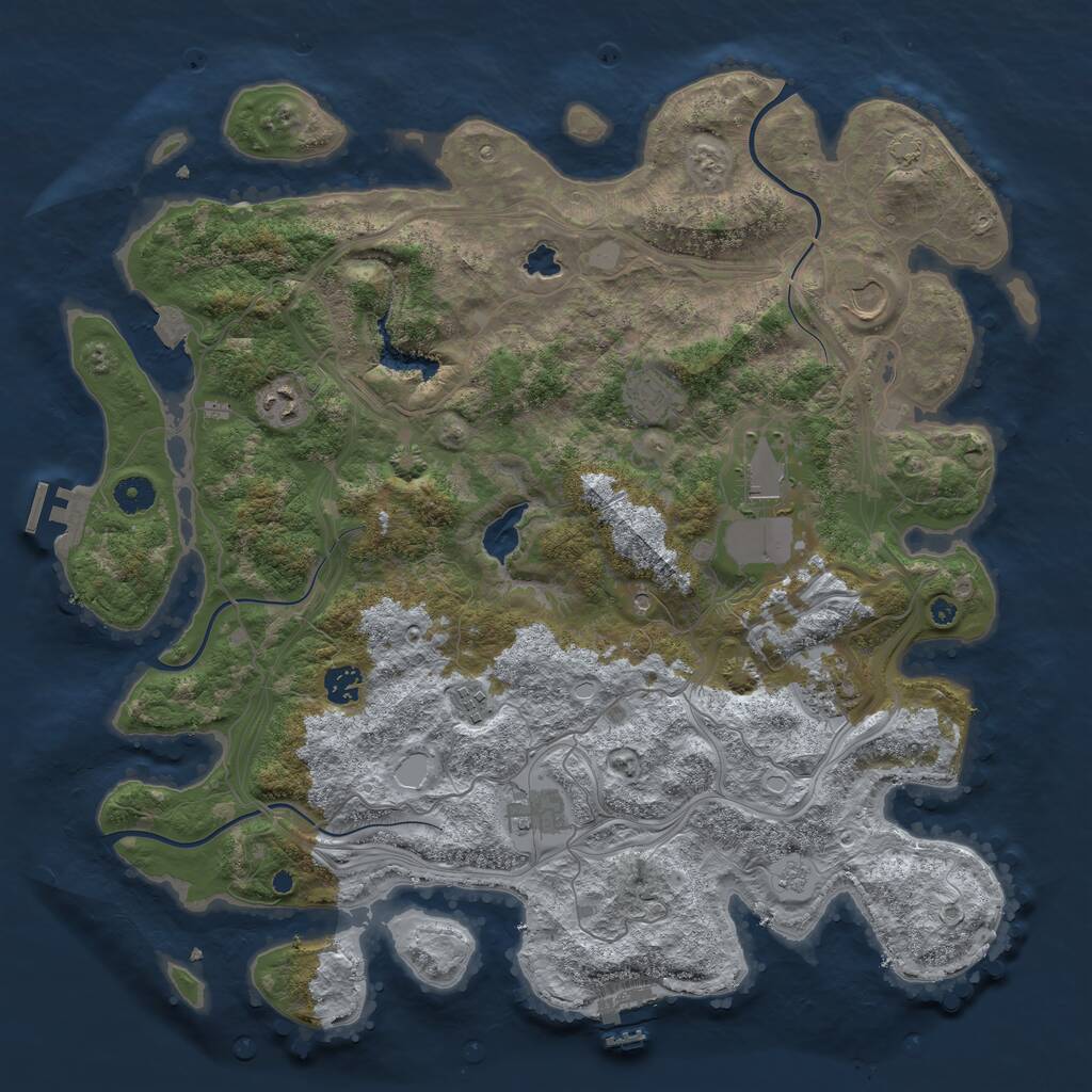 Rust Map: Procedural Map, Size: 4250, Seed: 248733, 14 Monuments