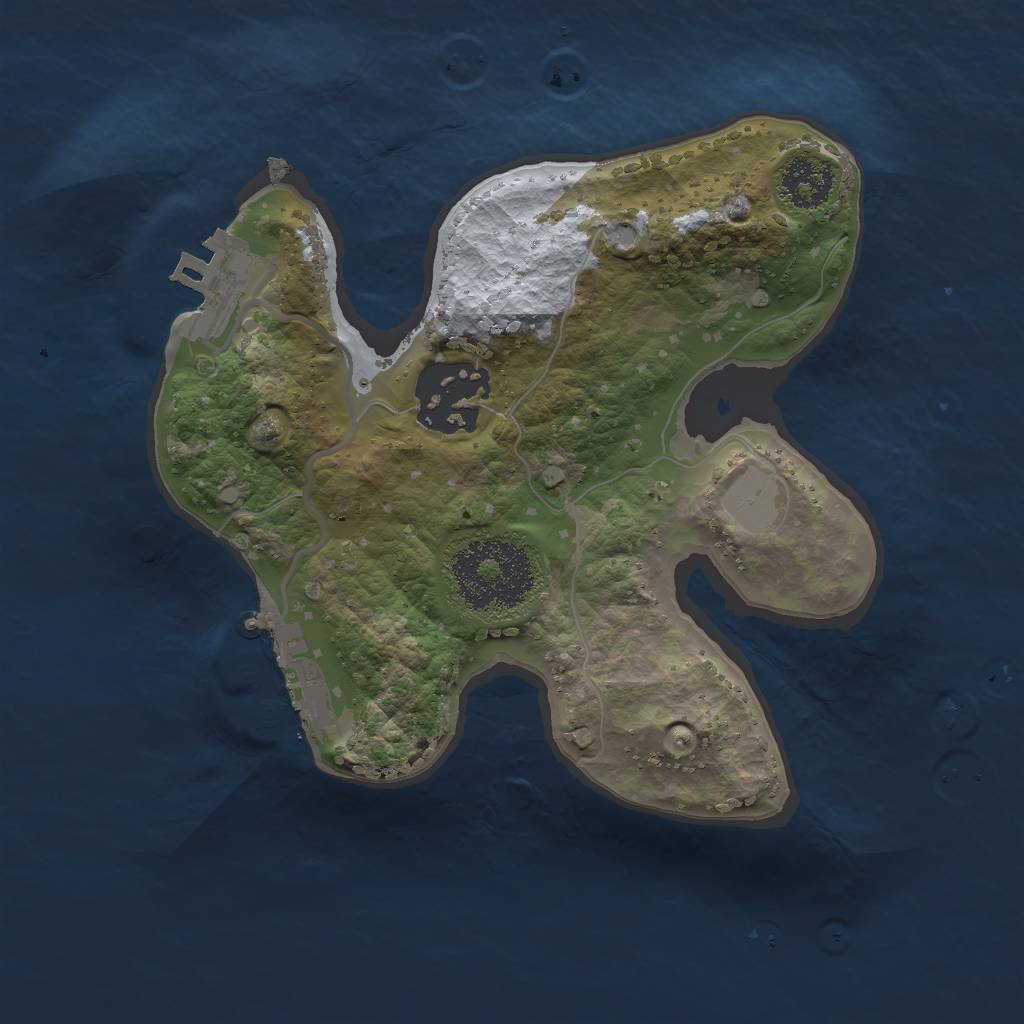 Rust Map: Procedural Map, Size: 2000, Seed: 940881374, 8 Monuments