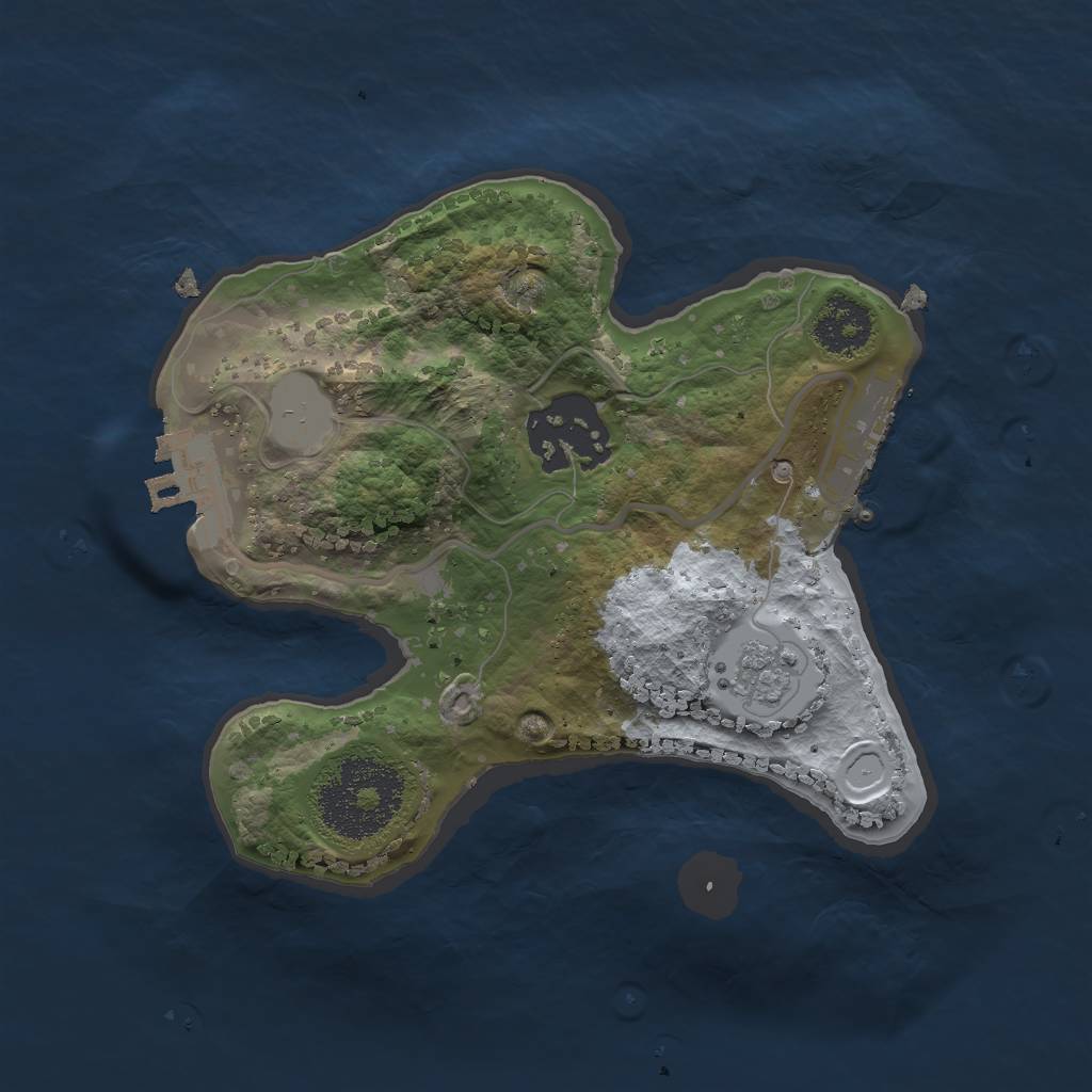 Rust Map: Procedural Map, Size: 2000, Seed: 232323232, 9 Monuments