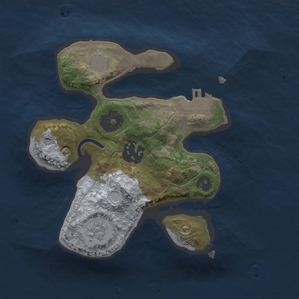 Rust Map: Procedural Map, Size: 2000, Seed: 96453516, 6 Monuments