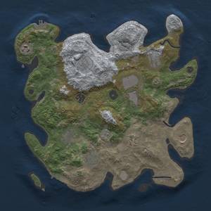 Thumbnail Rust Map: Procedural Map, Size: 3500, Seed: 1827925337, 16 Monuments