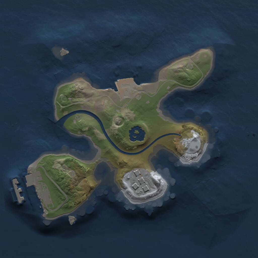 Rust Map: Procedural Map, Size: 1600, Seed: 5654645, 3 Monuments