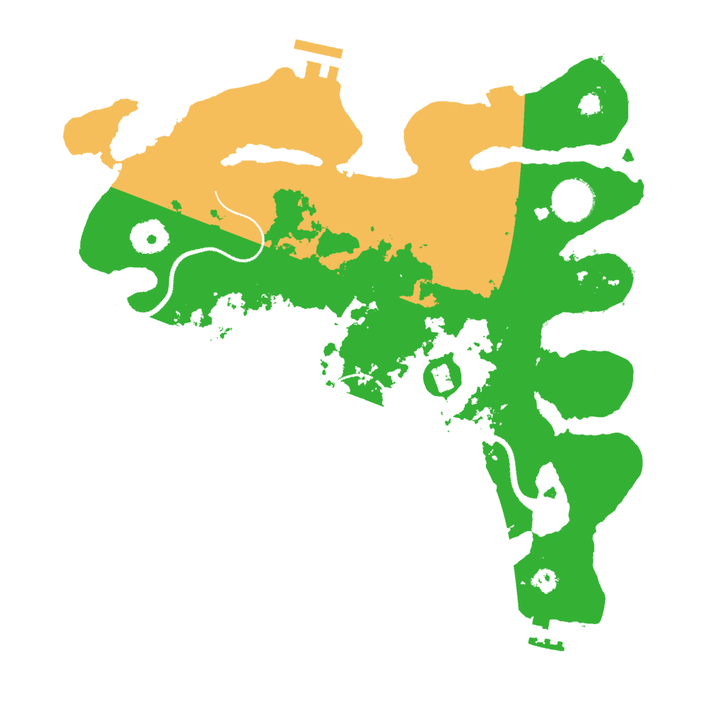 Biome Rust Map: Procedural Map, Size: 3000, Seed: 123456787