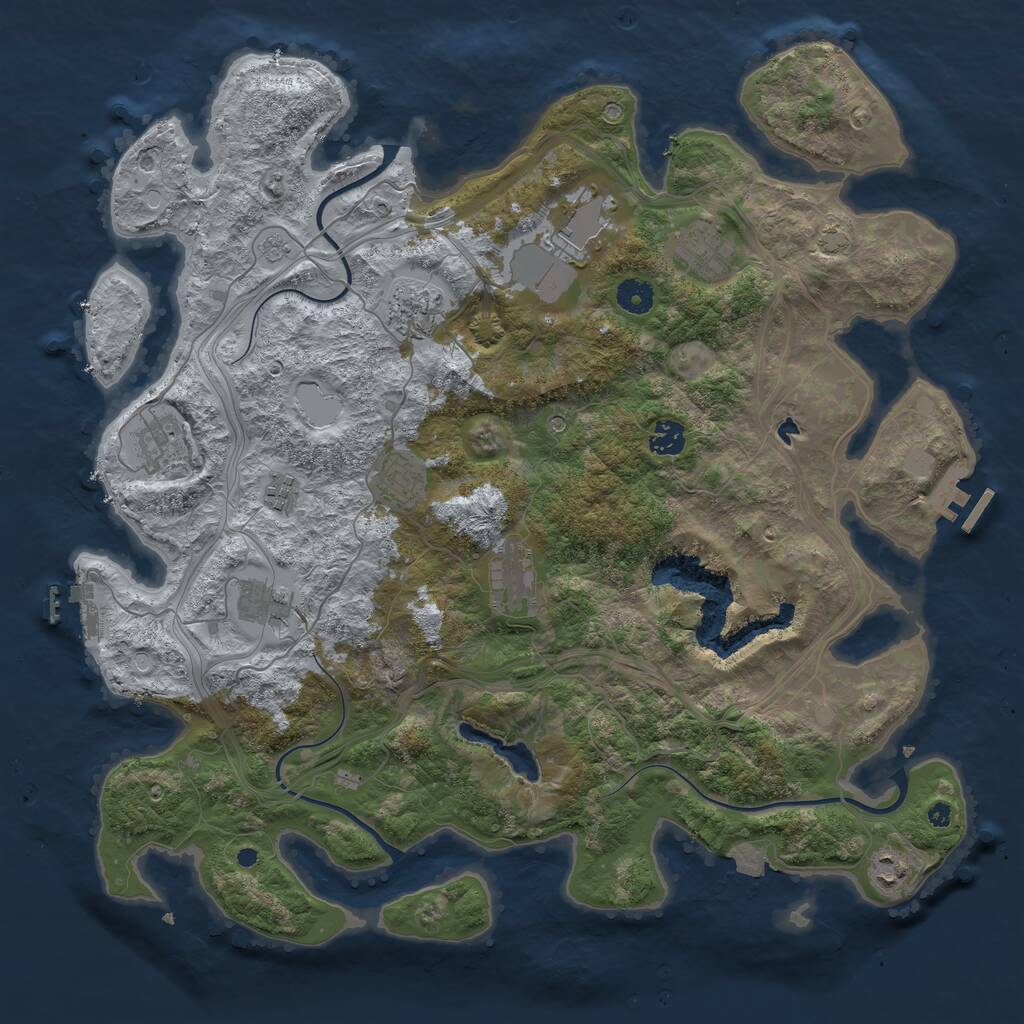 Rust Map: Procedural Map, Size: 4250, Seed: 1504488031, 16 Monuments