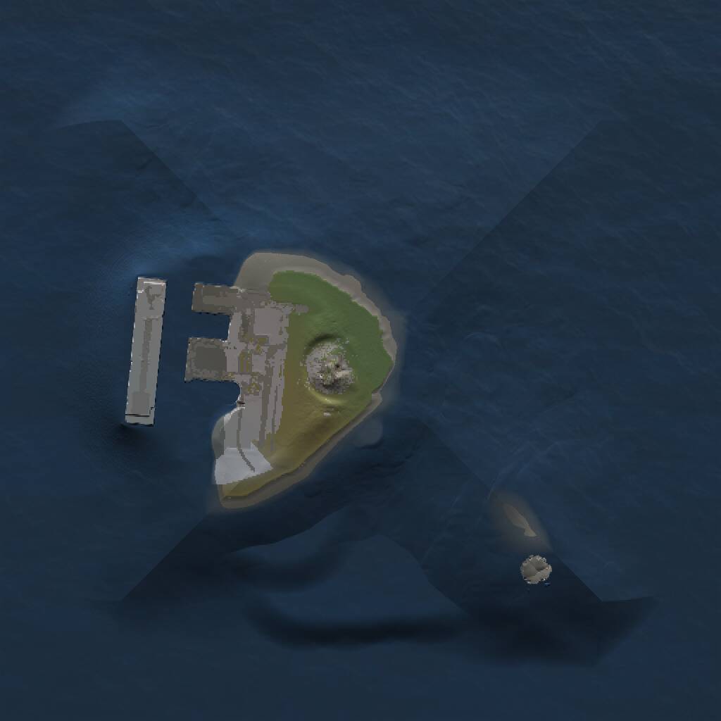 Rust Map: Procedural Map, Size: 1000, Seed: 15453, 2 Monuments