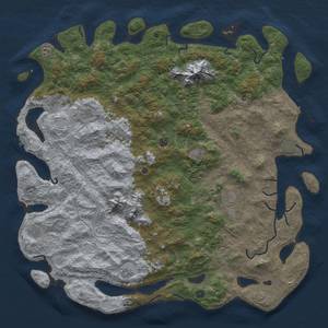 Thumbnail Rust Map: Procedural Map, Size: 6000, Seed: 22175, 18 Monuments