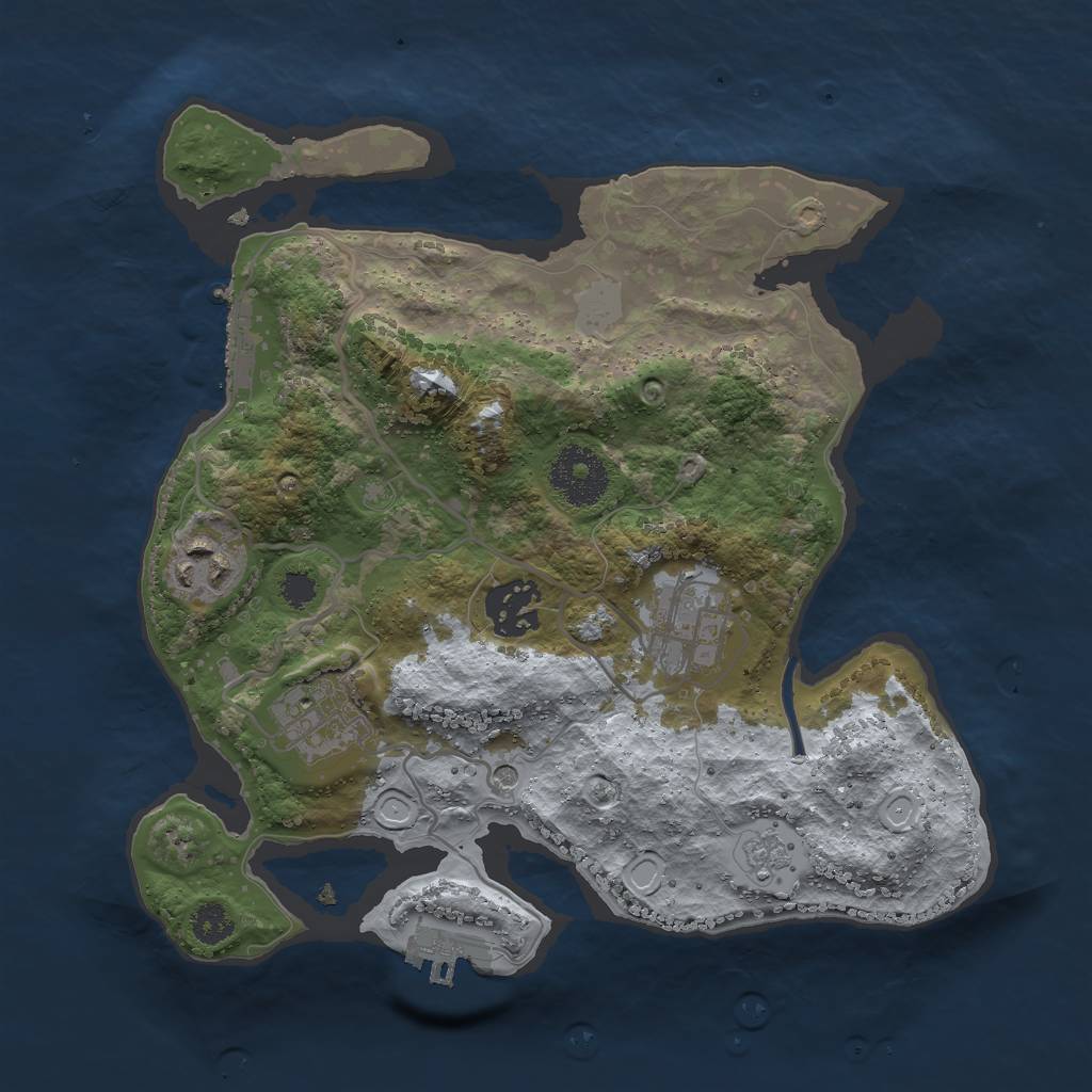 Rust Map: Procedural Map, Size: 2800, Seed: 94861, 13 Monuments