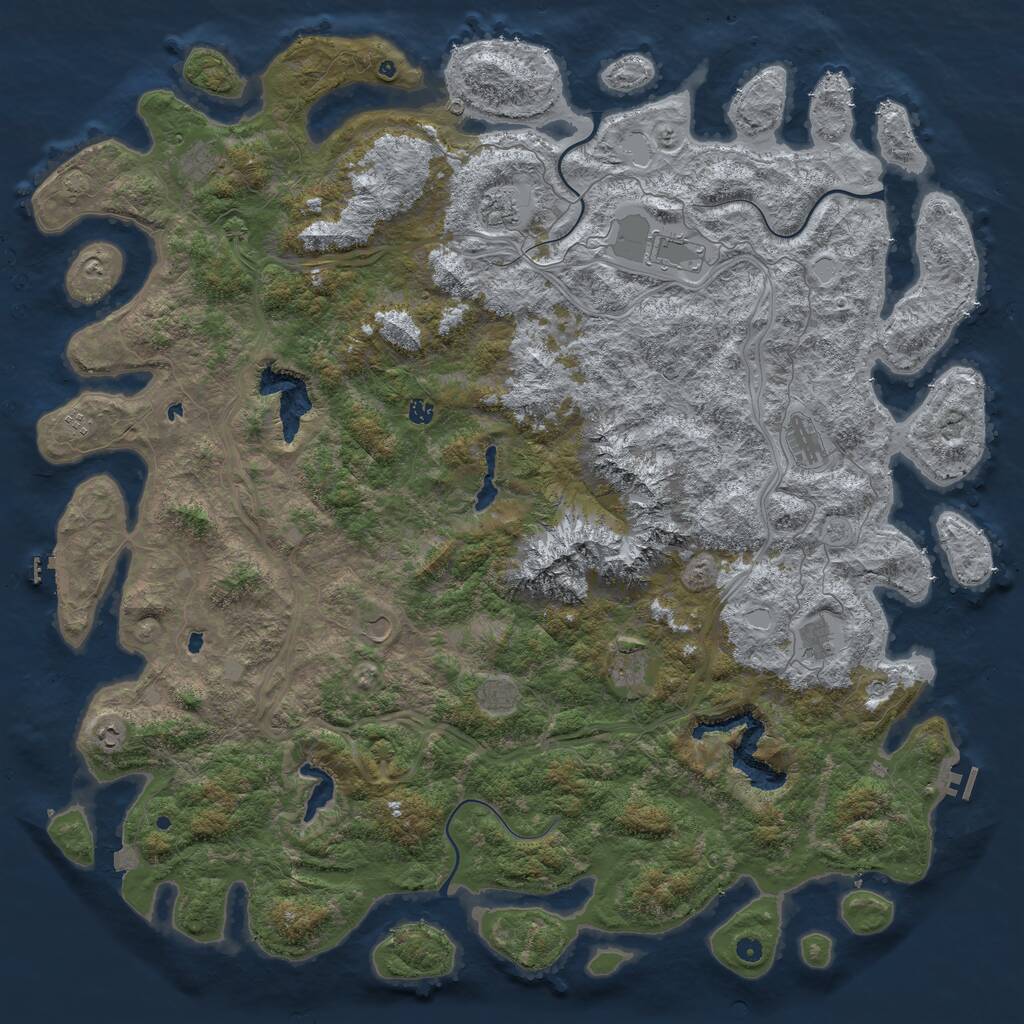 Rust Map: Procedural Map, Size: 6000, Seed: 1586735056, 17 Monuments
