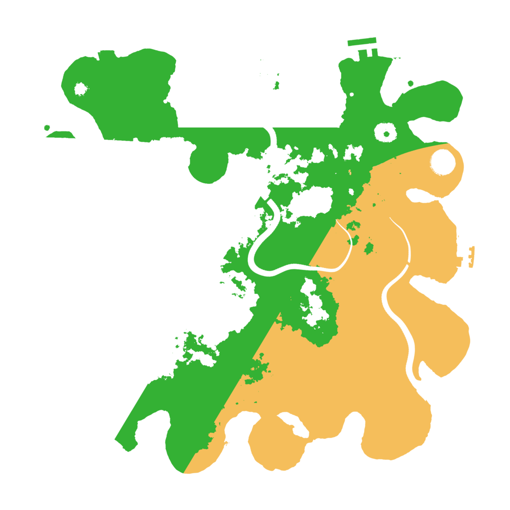 Biome Rust Map: Procedural Map, Size: 3600, Seed: 91