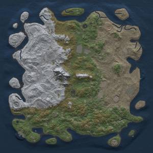 Thumbnail Rust Map: Procedural Map, Size: 5000, Seed: 648251, 20 Monuments