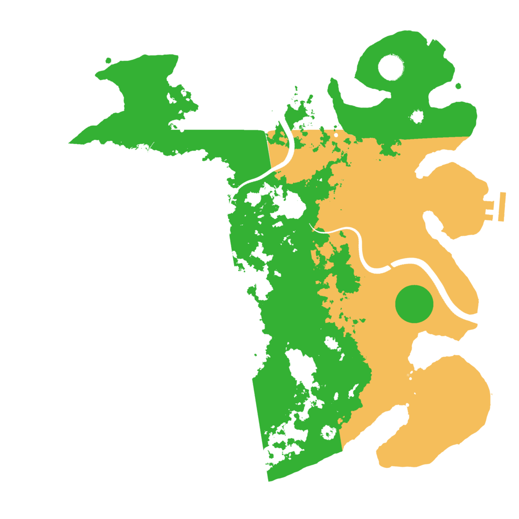 Biome Rust Map: Procedural Map, Size: 3600, Seed: 6158