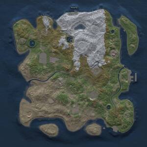 Thumbnail Rust Map: Procedural Map, Size: 3600, Seed: 455, 15 Monuments