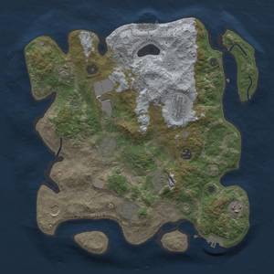 Thumbnail Rust Map: Procedural Map, Size: 3600, Seed: 455, 19 Monuments