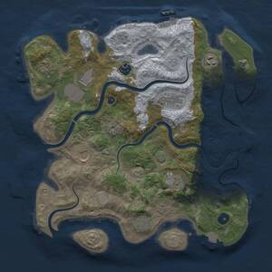 Thumbnail Rust Map: Procedural Map, Size: 3600, Seed: 455, 15 Monuments