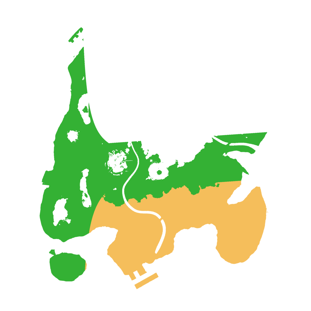Biome Rust Map: Procedural Map, Size: 2500, Seed: 1364382865