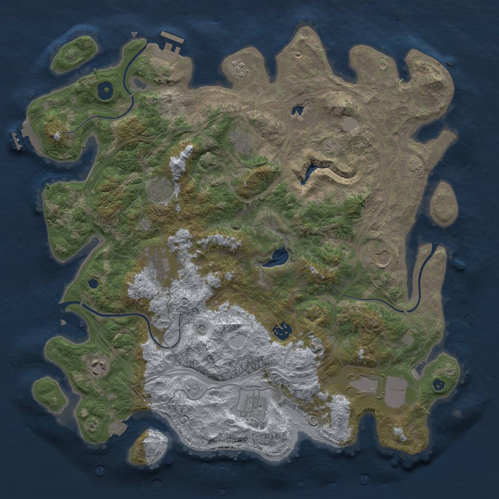 Rust Map: Procedural Map, Size: 4250, Seed: 126069248, 15 Monuments