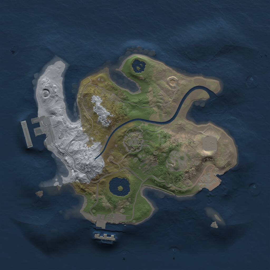 Rust Map: Procedural Map, Size: 2000, Seed: 86183952, 4 Monuments