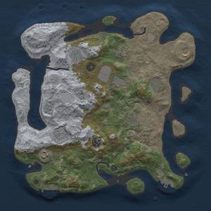 Thumbnail Rust Map: Procedural Map, Size: 3500, Seed: 1870933006, 19 Monuments