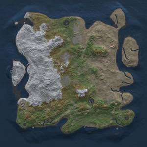 Thumbnail Rust Map: Procedural Map, Size: 3700, Seed: 290409246, 19 Monuments