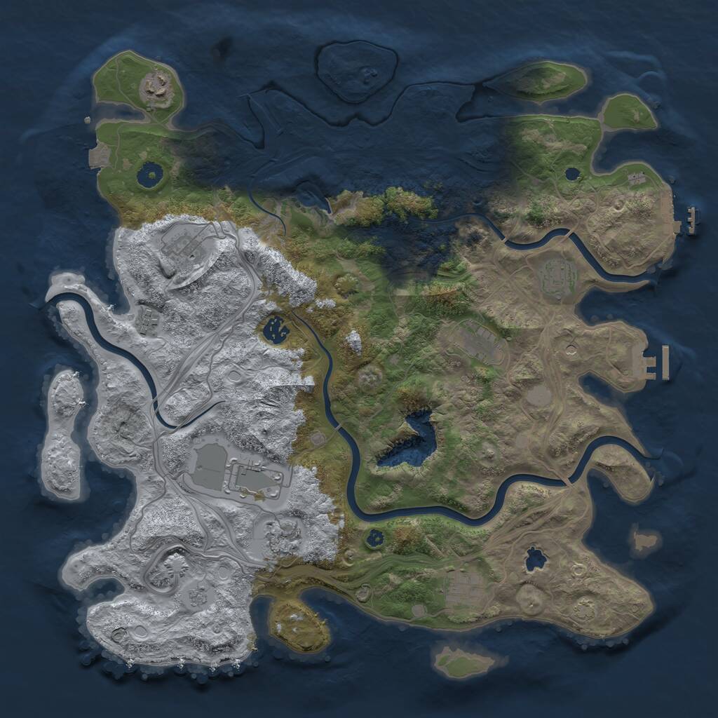 Rust Map: Procedural Map, Size: 4250, Seed: 6594, 15 Monuments