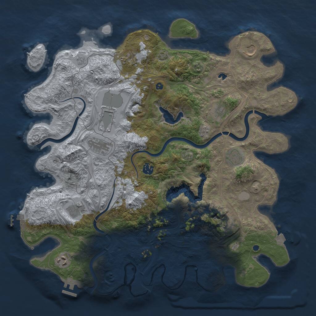 Rust Map: Procedural Map, Size: 4250, Seed: 482119707, 17 Monuments