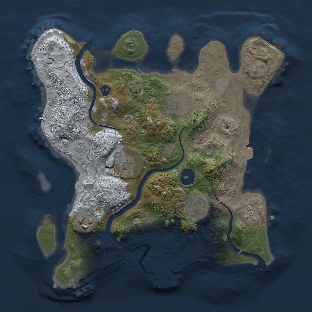 Rust Map: Procedural Map, Size: 3000, Seed: 3247598, 11 Monuments