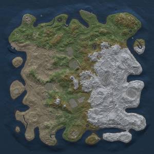 Thumbnail Rust Map: Procedural Map, Size: 4500, Seed: 904750080, 20 Monuments