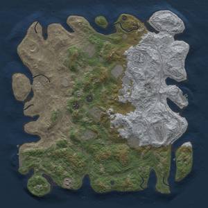 Thumbnail Rust Map: Procedural Map, Size: 4250, Seed: 11648, 20 Monuments