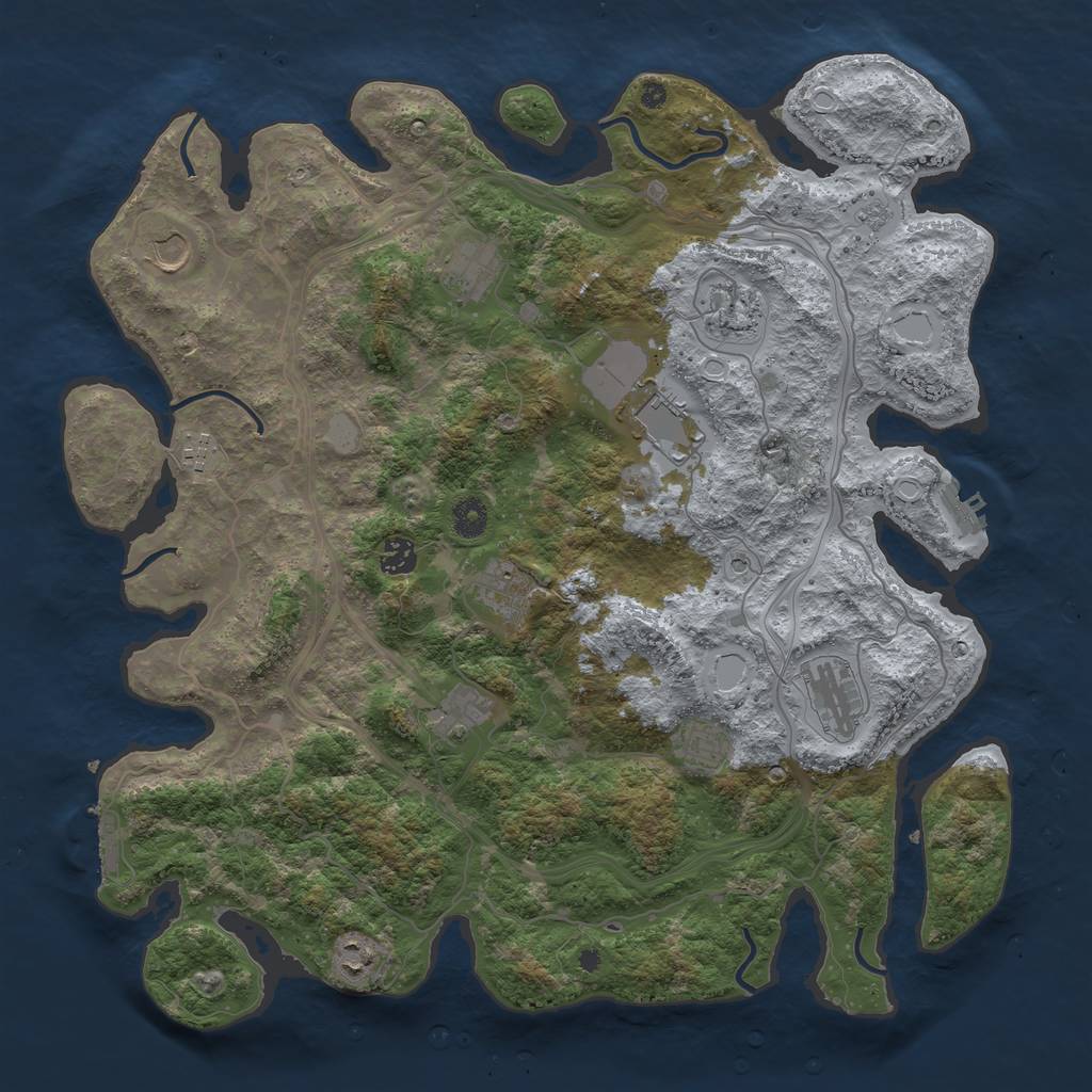 Rust Map: Procedural Map, Size: 4250, Seed: 11648, 20 Monuments