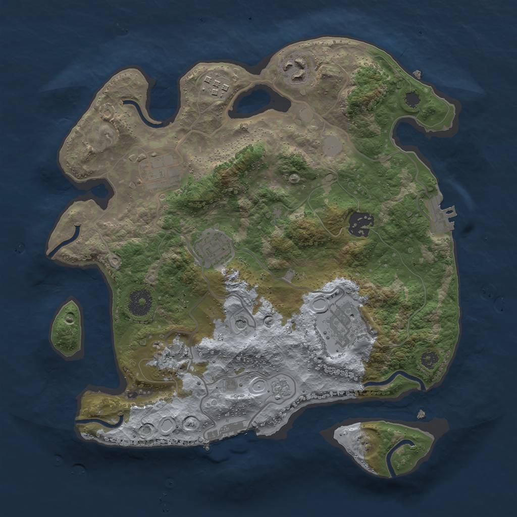 Rust Map: Procedural Map, Size: 3000, Seed: 56123384, 16 Monuments