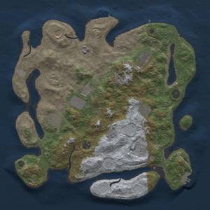 Thumbnail Rust Map: Procedural Map, Size: 3700, Seed: 1984956231, 19 Monuments