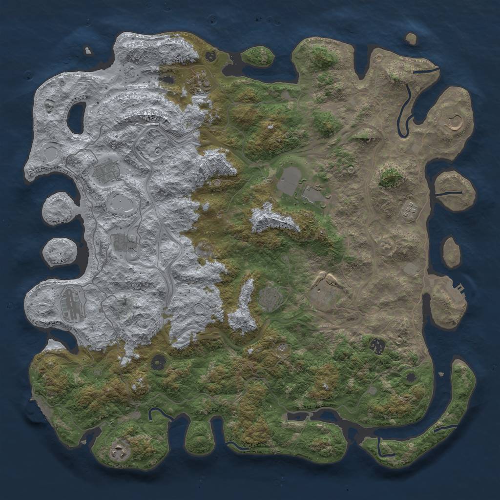 Rust Map: Procedural Map, Size: 4800, Seed: 9769030, 20 Monuments