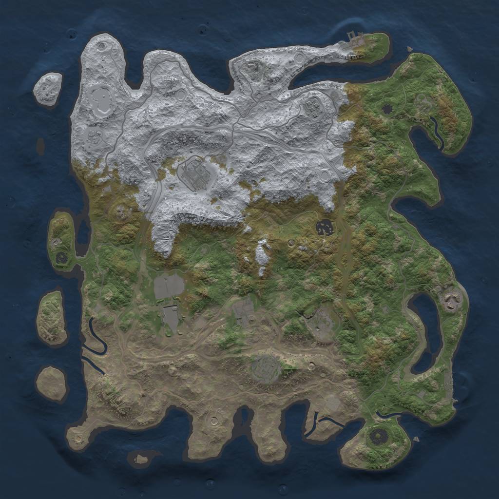 Rust Map: Procedural Map, Size: 4250, Seed: 1706777653, 15 Monuments