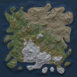 Thumbnail Rust Map: Procedural Map, Size: 4500, Seed: 452760572, 18 Monuments