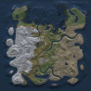 Thumbnail Rust Map: Procedural Map, Size: 4000, Seed: 895544066, 15 Monuments