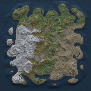 Thumbnail Rust Map: Procedural Map, Size: 4000, Seed: 895544066, 18 Monuments