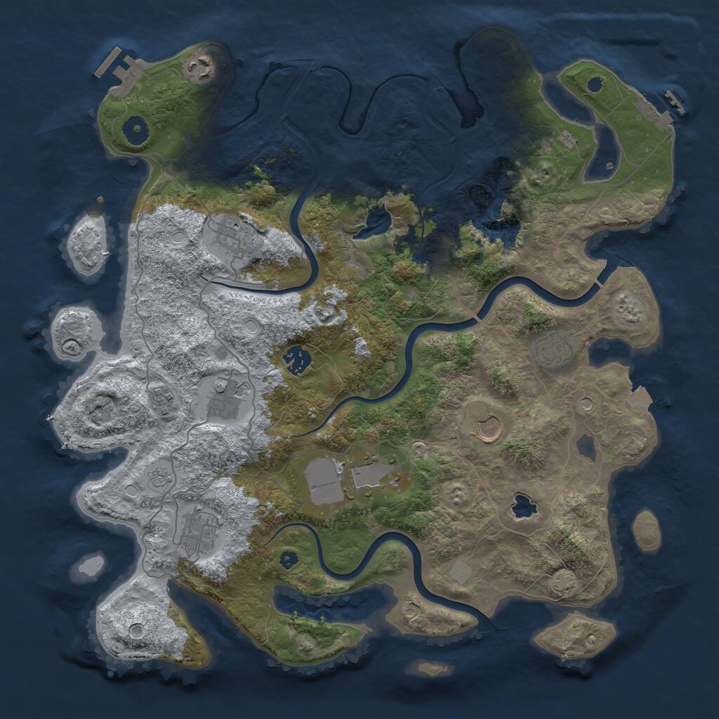 Rust Map: Procedural Map, Size: 4000, Seed: 895544066, 15 Monuments