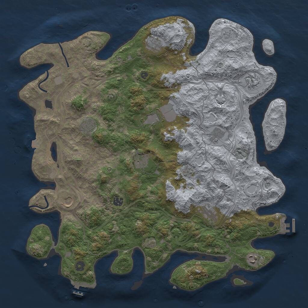 Rust Map: Procedural Map, Size: 4500, Seed: 1652128913, 17 Monuments