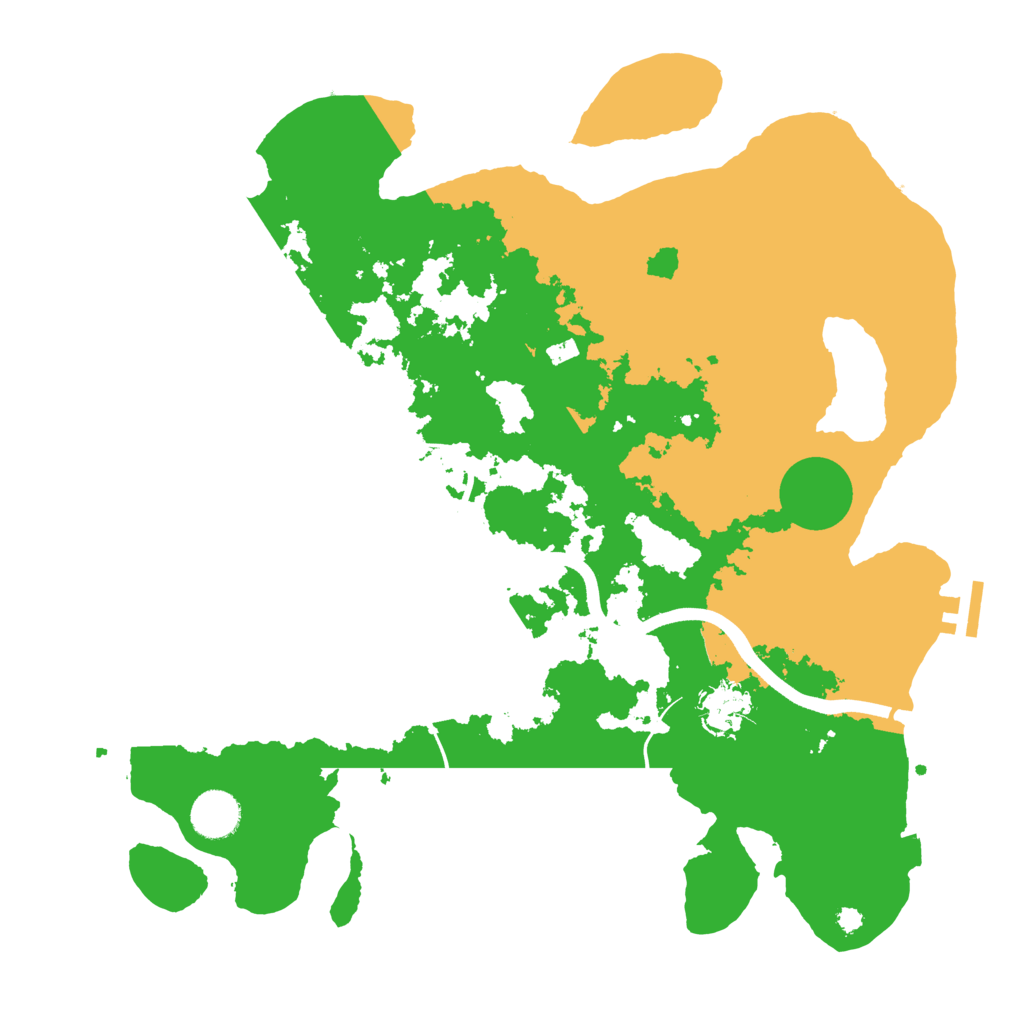 Biome Rust Map: Procedural Map, Size: 3700, Seed: 1268543165