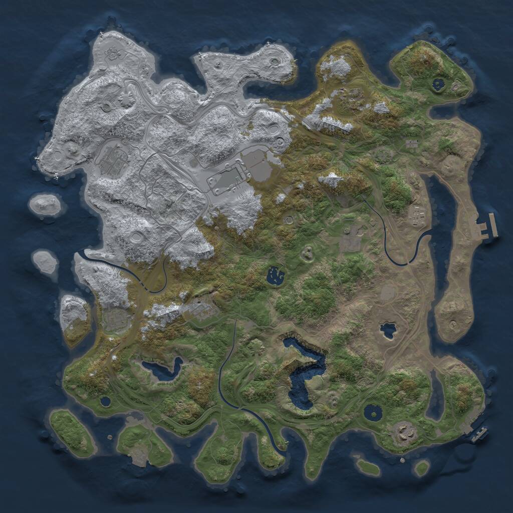 Rust Map: Procedural Map, Size: 4250, Seed: 2020721587, 15 Monuments