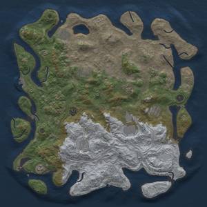 Thumbnail Rust Map: Procedural Map, Size: 4500, Seed: 1119595208, 19 Monuments