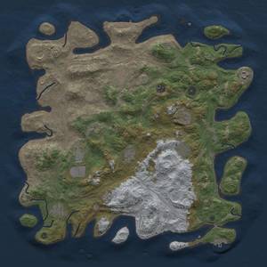 Thumbnail Rust Map: Procedural Map, Size: 4500, Seed: 1283312039, 20 Monuments