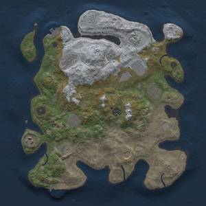 Thumbnail Rust Map: Procedural Map, Size: 3500, Seed: 1642110684, 19 Monuments