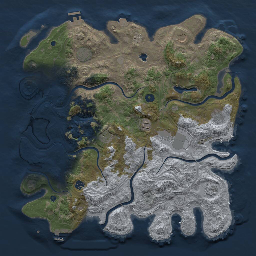 Rust Map: Procedural Map, Size: 4250, Seed: 1903285916, 15 Monuments