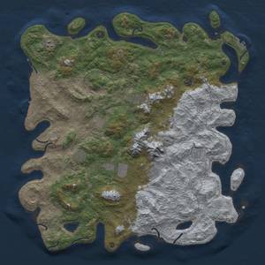 Thumbnail Rust Map: Procedural Map, Size: 5000, Seed: 378722202, 20 Monuments