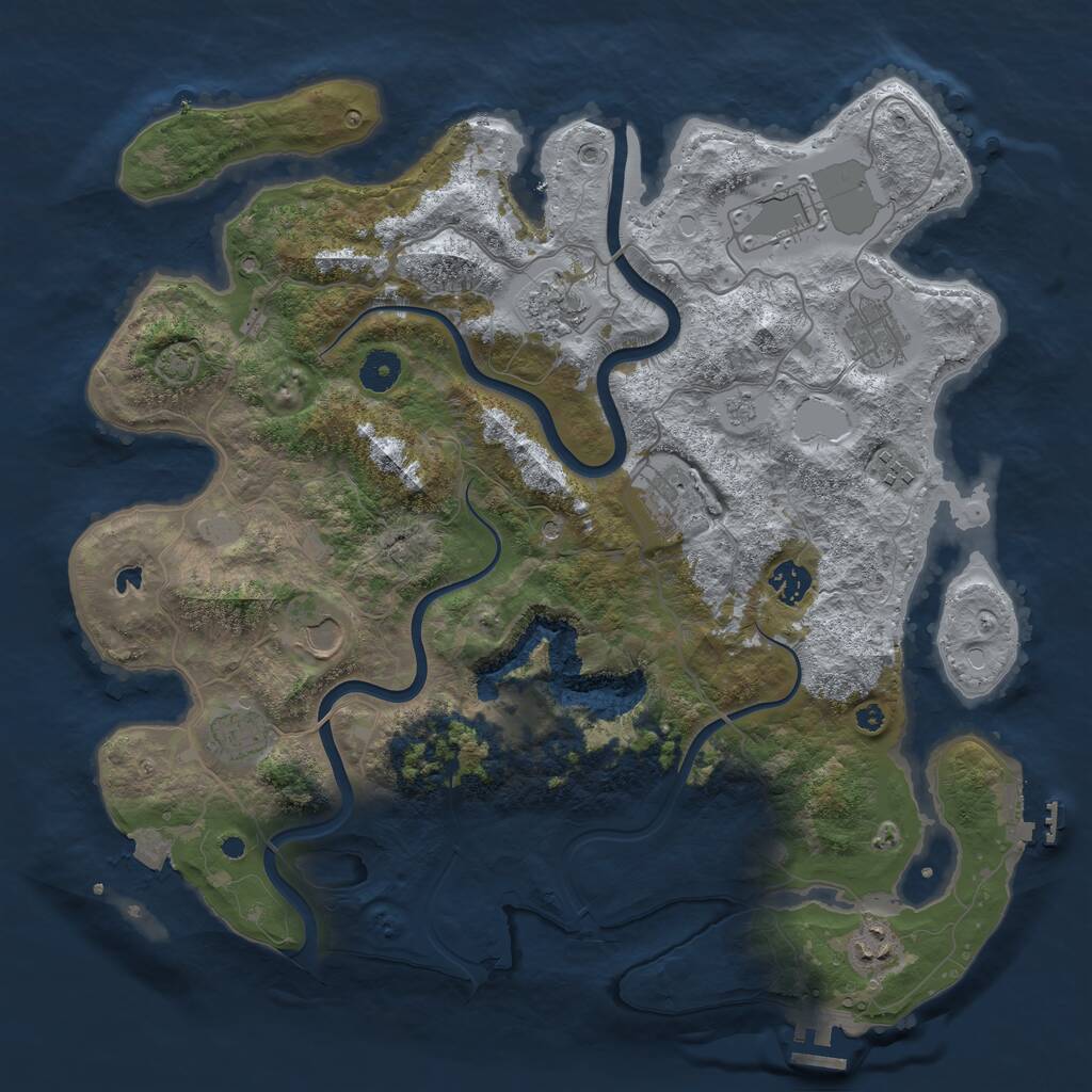 Rust Map: Procedural Map, Size: 4000, Seed: 511672572, 15 Monuments