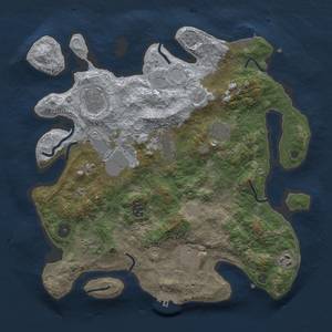 Thumbnail Rust Map: Procedural Map, Size: 3600, Seed: 92946045, 18 Monuments